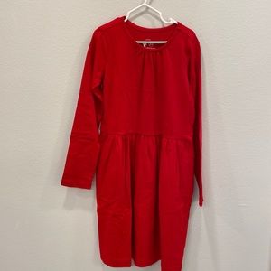 Primary kids perfect pocket dress in red size 8-9 NWOT